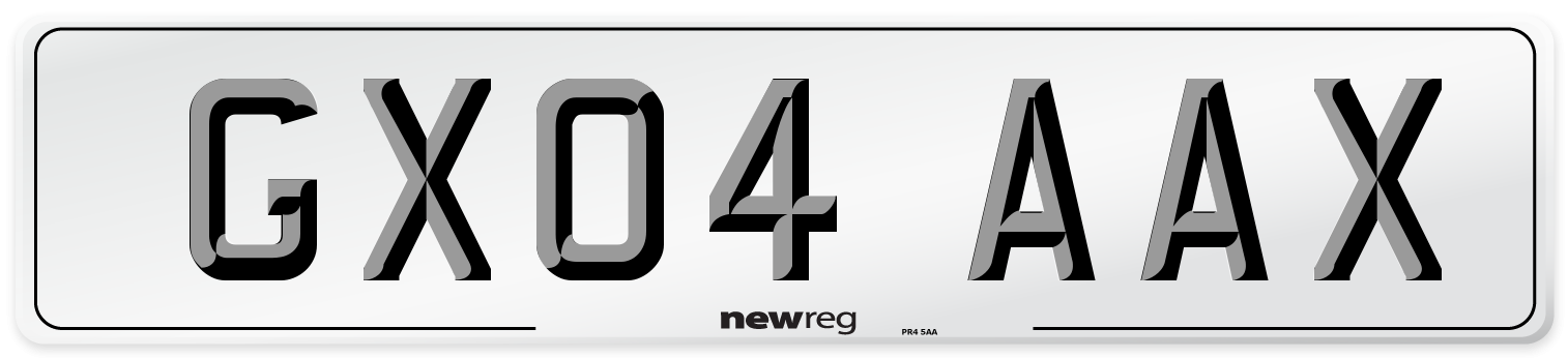 GX04 AAX Number Plate from New Reg